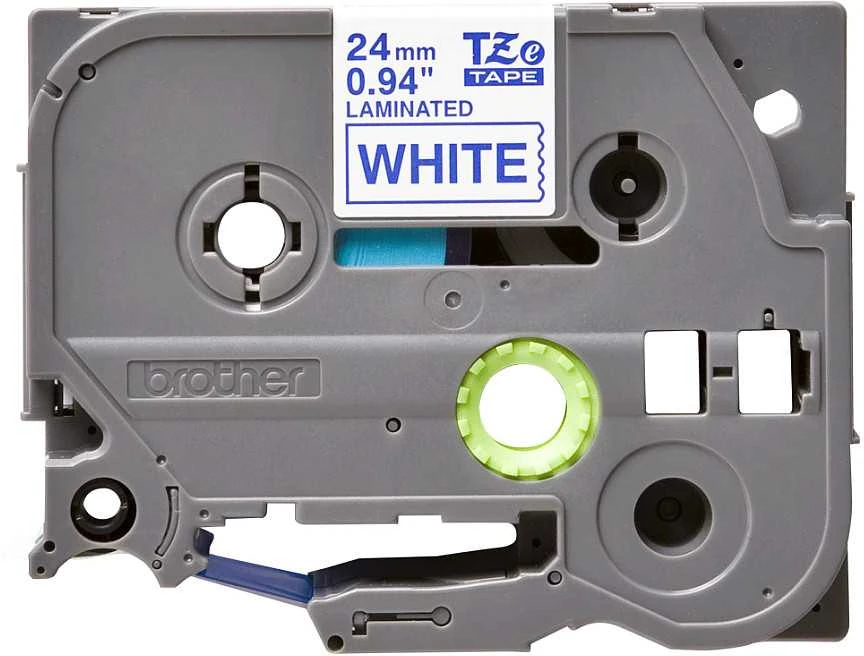 Brother TZe-253 Laminated Tape Mėlyna on Baltas, TZe, 8 m, 2.4 cm