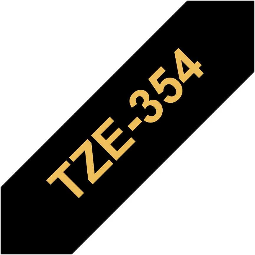 BROTHER TZE354 24 GOLD ON Juodas