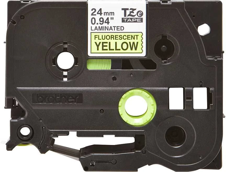 Brother TZe-C51 etikečių juostelė Juoda fluorescencinės geltonos fone