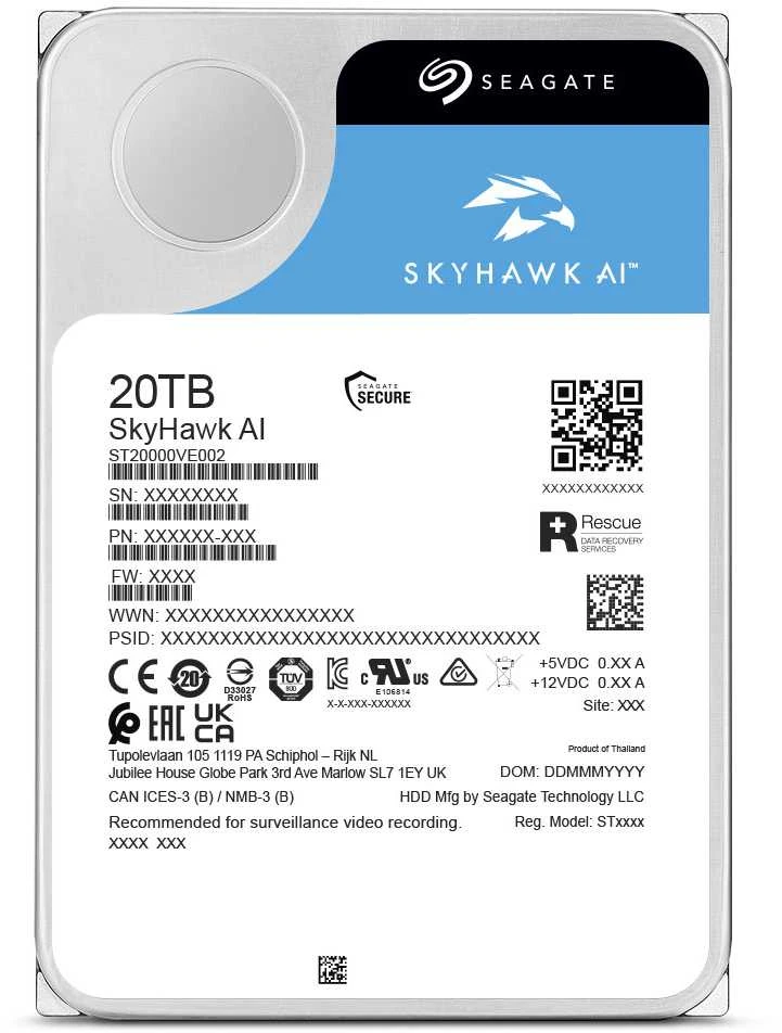Seagate „SkyHawk“ dirbtinis intelektas 20 TB ST20000VE004