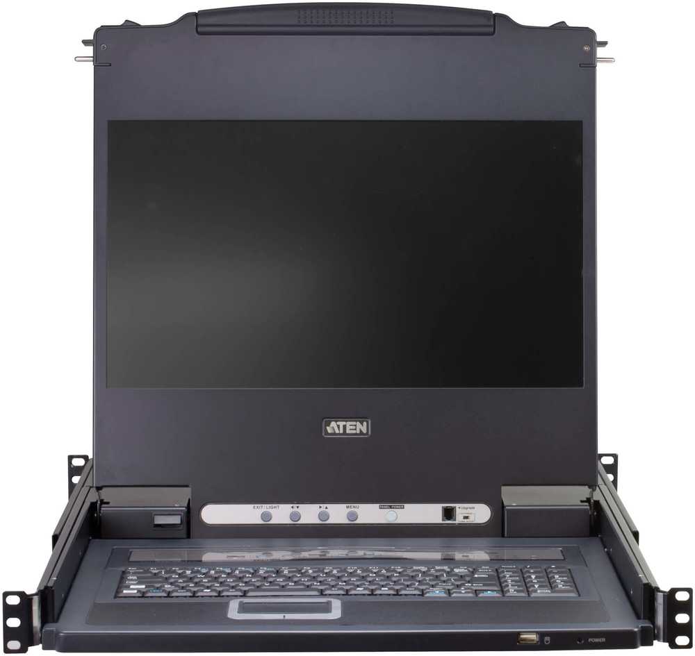 Šakotuvas Secomp Konsolė KVM Aten Przełącznik KVM LCD ATEN CL5708M, USB-PS/2, VGA, 8 portów, układ niemiecki