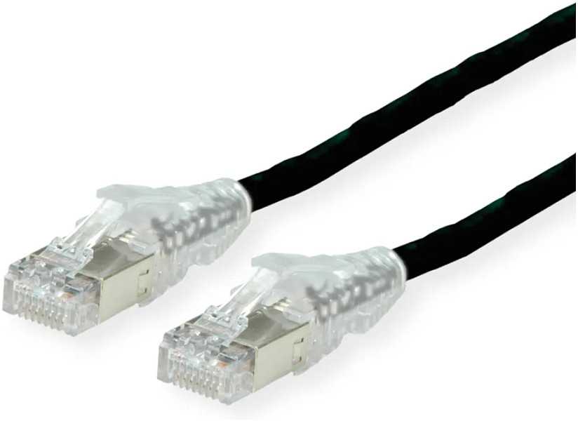 SECOMP DTWYLER Kabelis krosowy Cat.6A (Class EA) S/FTP, CU 7702 flex LSOH, AMP v2, juoda, 3 m