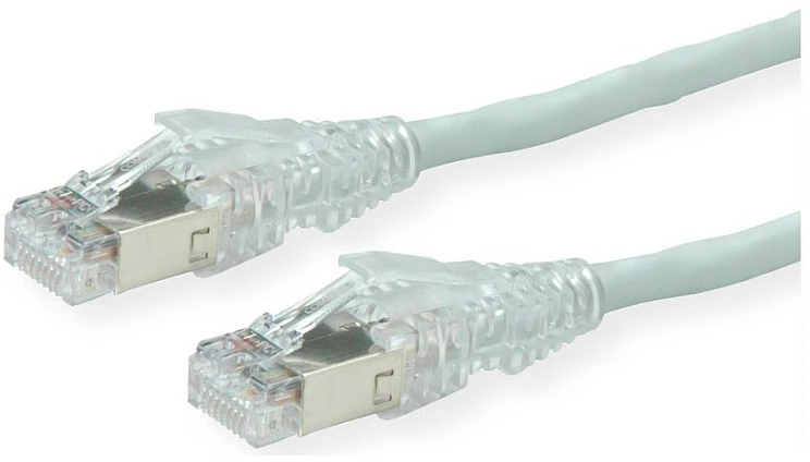 SECOMP DTWYLER DTWYLER patch kabelis Cat.6A (EA klasė) S/FTP, CU 7702 lankstus LSOH, AMP v2, pilkas, 3 m
