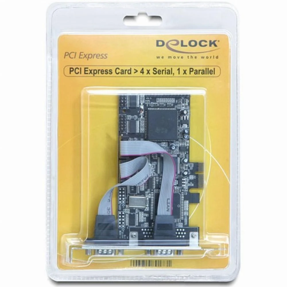 Kontroler Delock PCIe x1 - 4x RS-232 DB9 + LPT DB25 (89177)
