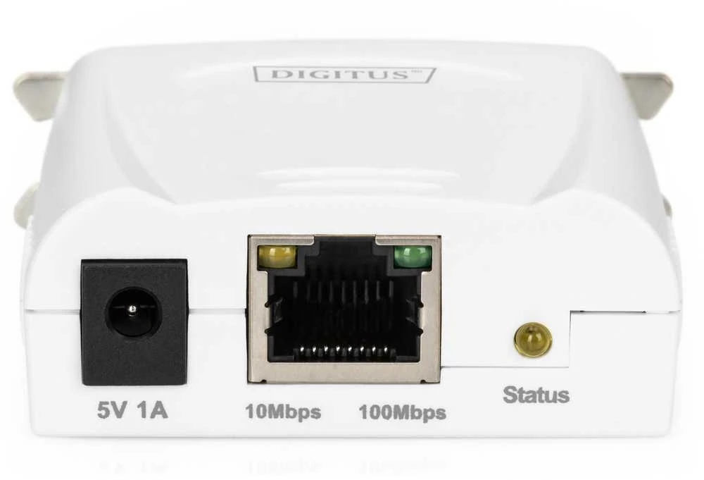 Assmann Electronic DIGITUS greitas eterneto spausdinimo serveris 1xParallel 1xRJ-45 su maitinimo šaltiniu
