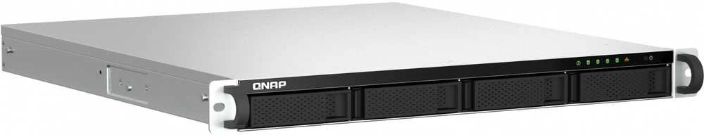 Serveris QNAP TS-464U-RP NAS Rack (1U) Intel® Celeron® N5095 8 GB DDR4 0 TB QNAP Turbo System Aliuminio, Juodas