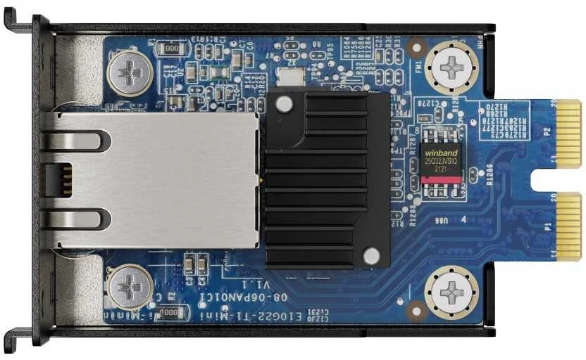 „SYNOLOGY E10G22-T1-Mini“ ryšio stiprintuvas didelio pralaidumo programoms, 1x10GbE RJ-45 Gbps/100Mbps