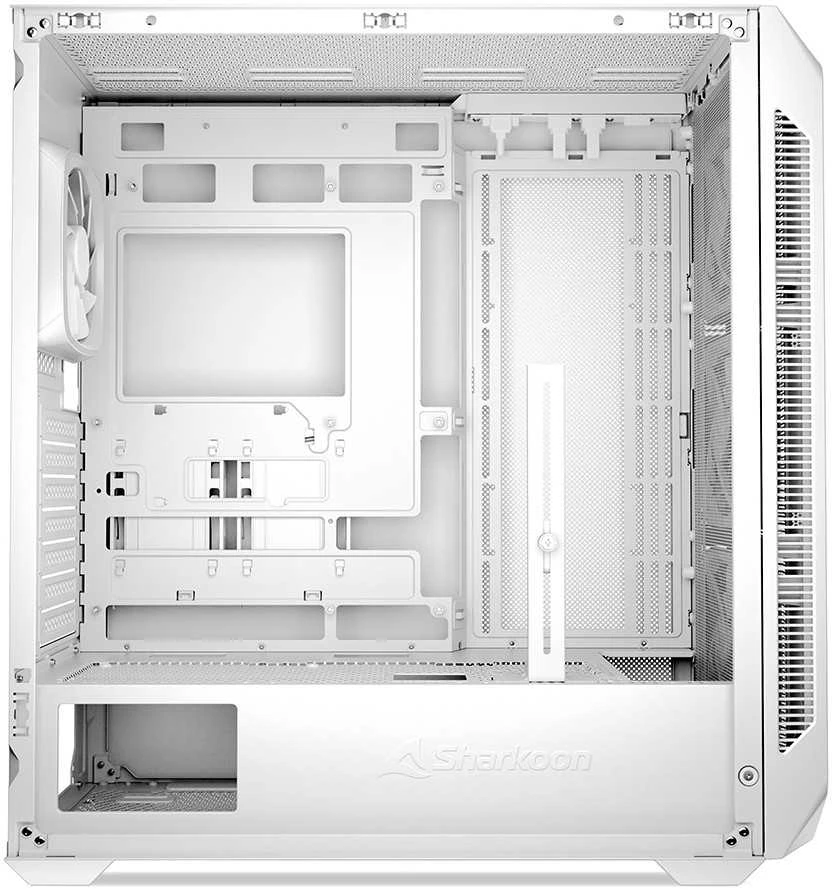 Sharkoon AK5M RGB, Tower tipo korpusas - baltas, grūdintas stiklas