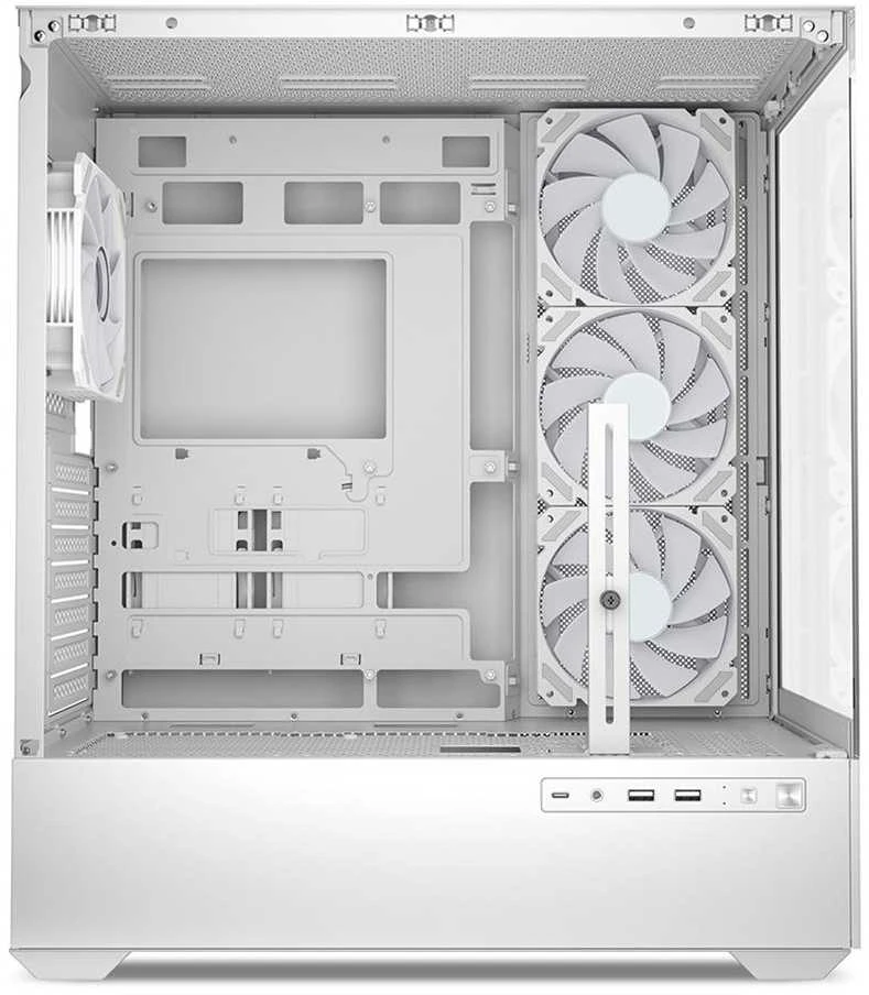 Sharkoon AK6 RGB ATX 1xGlas Baltas