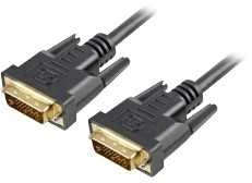 Sharkoon Kabelis DVI-D > DVI-D (24+1) (juodas, 1 Meter, Dual Link, 24+1)