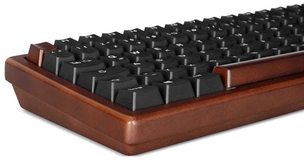 Sharkoon SKILLER SGK50 S2 Wood PBT, Gaming-klaviatūra - holz/juodas, DE-išdėstymas, Gateron G Pro 3.0 Geltona