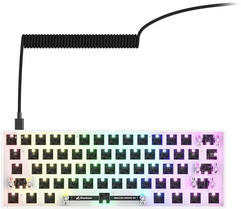 Sharkoon SKILLER SGK50 S4 Gen2 Barebone, Gaming-klaviatūra - baltas