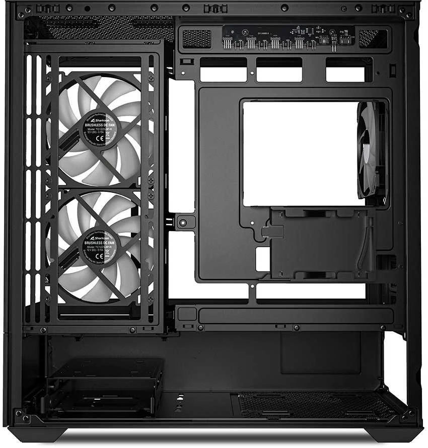 Sharkoon MK6 RGB, Tower tipo korpusas - juodas, grūdintas stiklas x 2