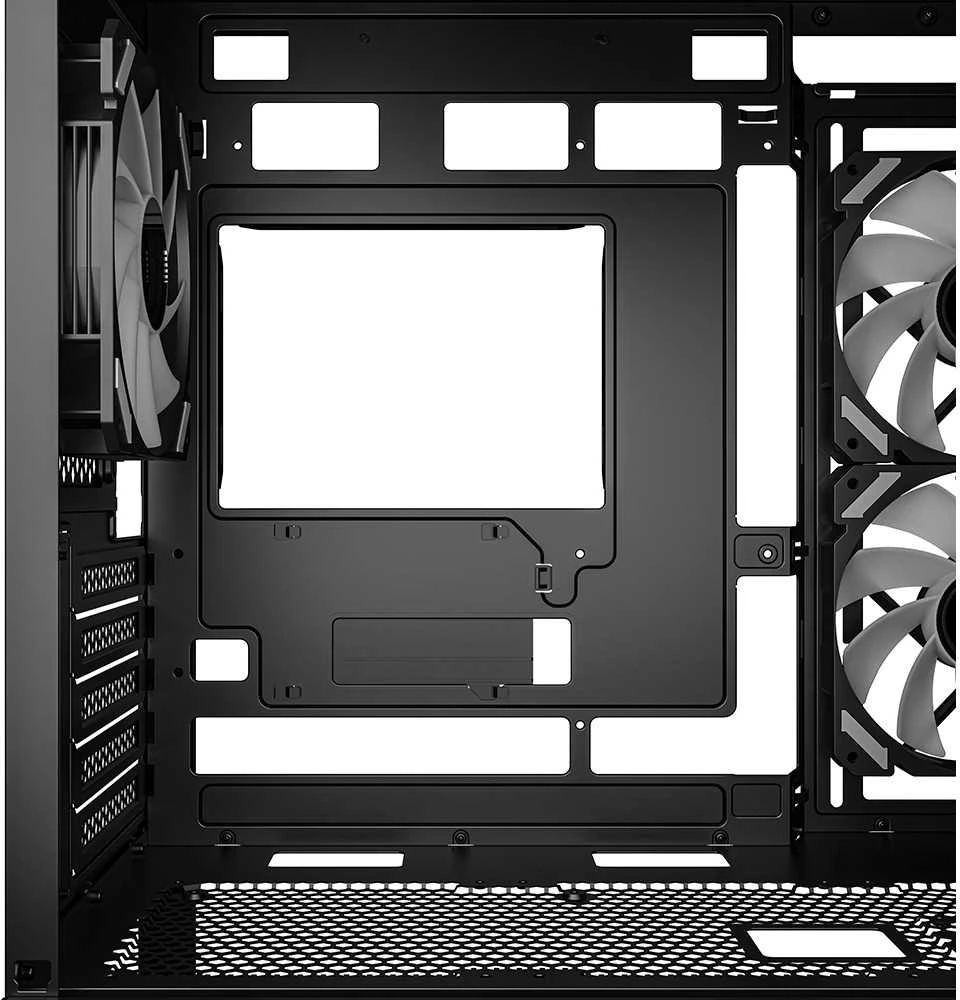 Sharkoon MK6 RGB, Tower tipo korpusas - juodas, grūdintas stiklas x 2