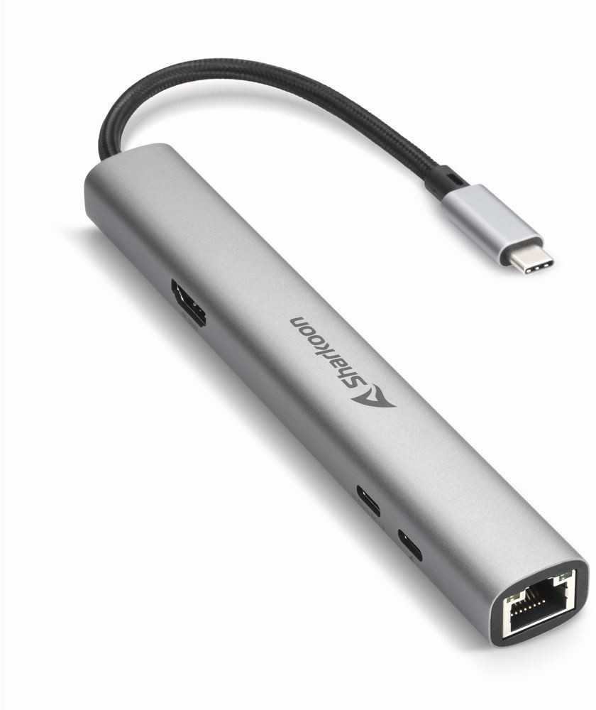 USB šakotuvas Sharkoon Sharkoon OfficePal Combo adapteris, prijungimo stotelė (pilka)