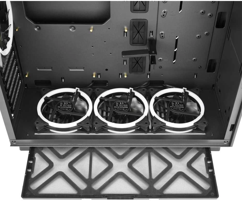 Sharkoon PURE STEEL RGB, Tower-case - juodas, gehrtetes Glas