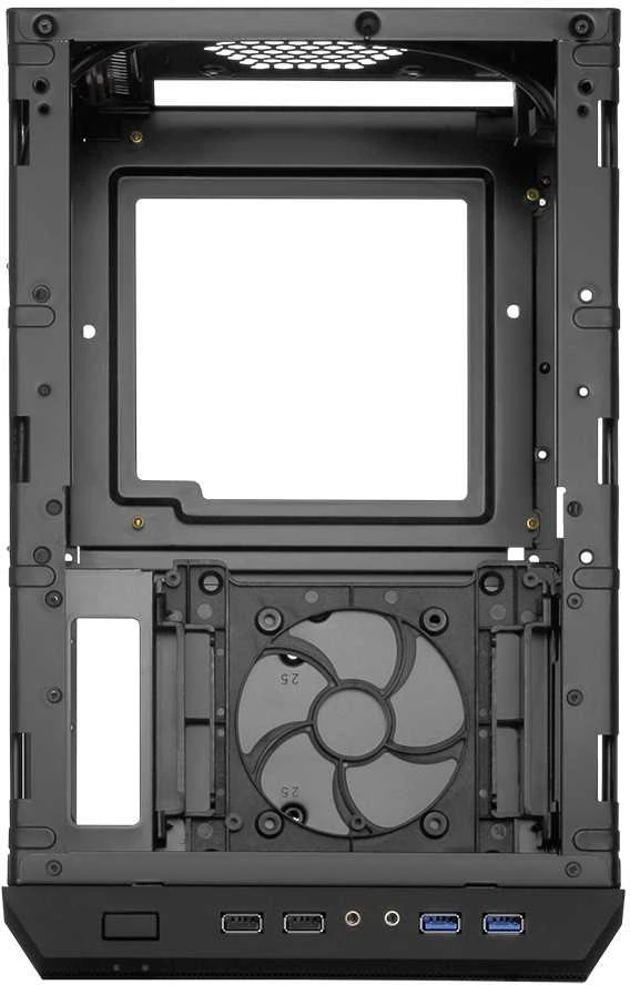 Sharkoon QB One Juodas - Midi/Minitower ITX, Mini-ITX 3,5 - PC-/Server įkroviklis Khler - USB, USB 2.0, USB 3.0