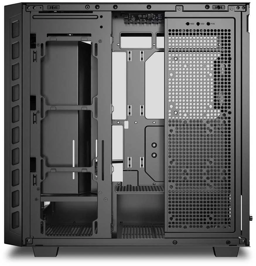 Sharkoon Rebel C80G RGB ATX 1xGlas Juodas