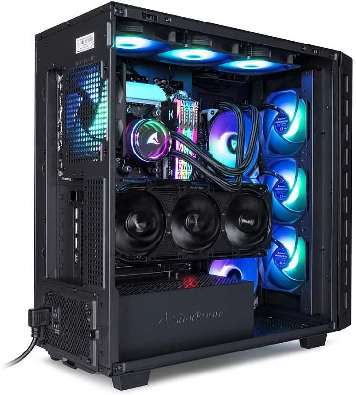 Sharkoon Rebel C80G RGB ATX 1xGlas Juodas