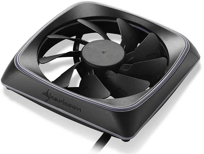 Sharkoon RGB SHARK Apšvietimas, Ventiliatorius, 12 cm, 1000 RPM, 15.2 dB, 56 m³/h, Juodas