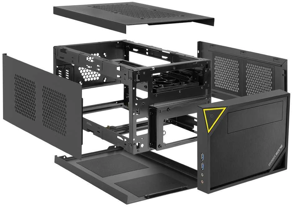 „Sharkoon Shark Zone C10 Mini-ITX1xMetal Juodas“ korpusas
