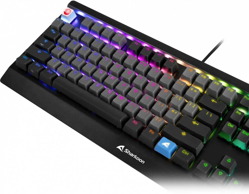 Klaviatūra Sharkoon SAC20 PBT ANSI US 114 dangteliai su apšvietimu