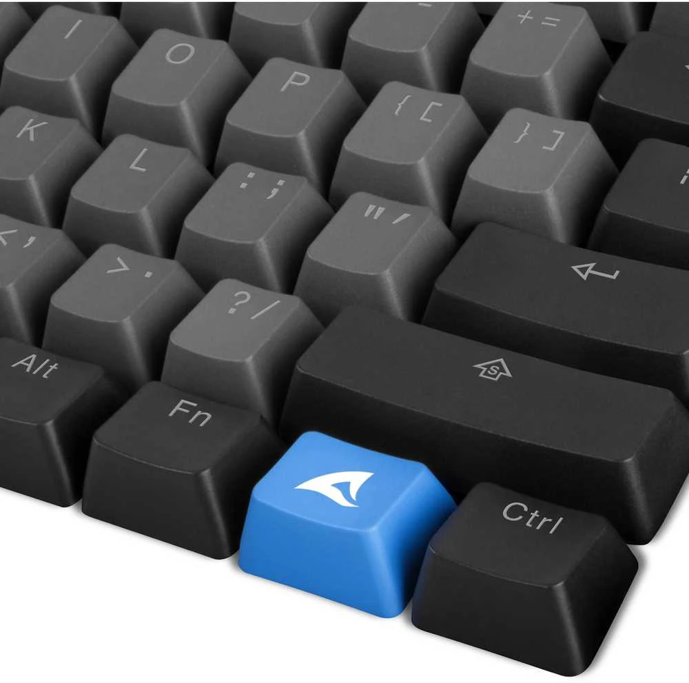 Klaviatūra Sharkoon Keychron Rykliai DAUGIAU SAC20 S4, keycap (juoda, 62 vienetų, ANSI išdėstymas (US), SKILLER SGK50 S4)