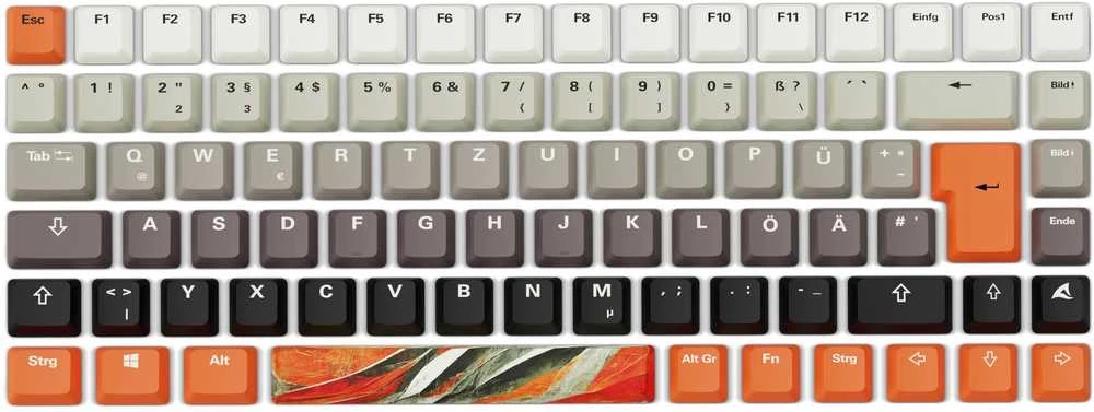 Klaviatūra Sharkoon SKILLER SGK50 S3 Design Bundle D6 (oranžinis/pilka)