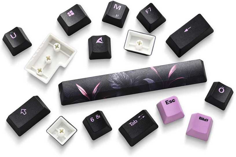 Klaviatūra Sharkoon SKILLER SGK50 S3 Design Bundle D2 (juodas/lila)