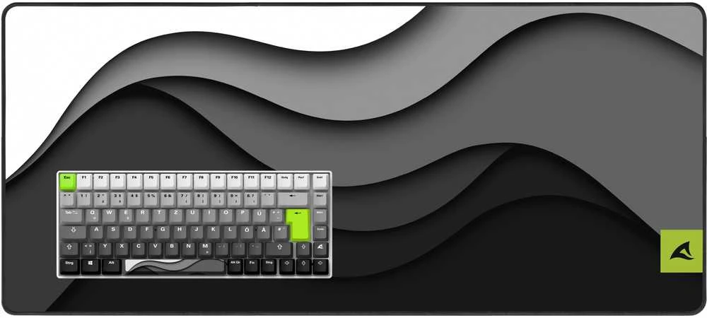 Klaviatūra Sharkoon SKILLER SGK50 S3 Design Bundle D5 (grau/neon-grn)