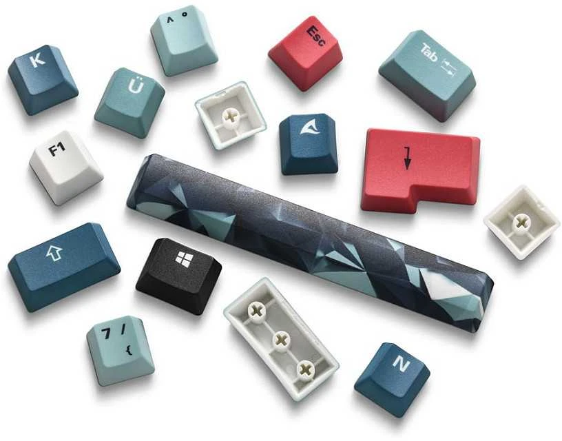 Klaviatūra Sharkoon SKILLER SGK50 S3 Design Bundle D1 (graugrn/raudona)