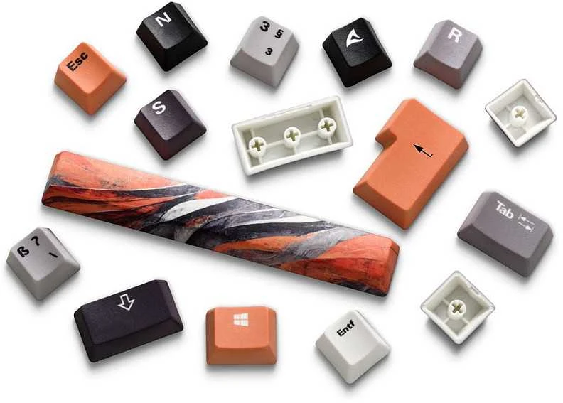 Klaviatūra Sharkoon SKILLER SGK50 S3 Design Bundle D6 (oranžinis/pilka)
