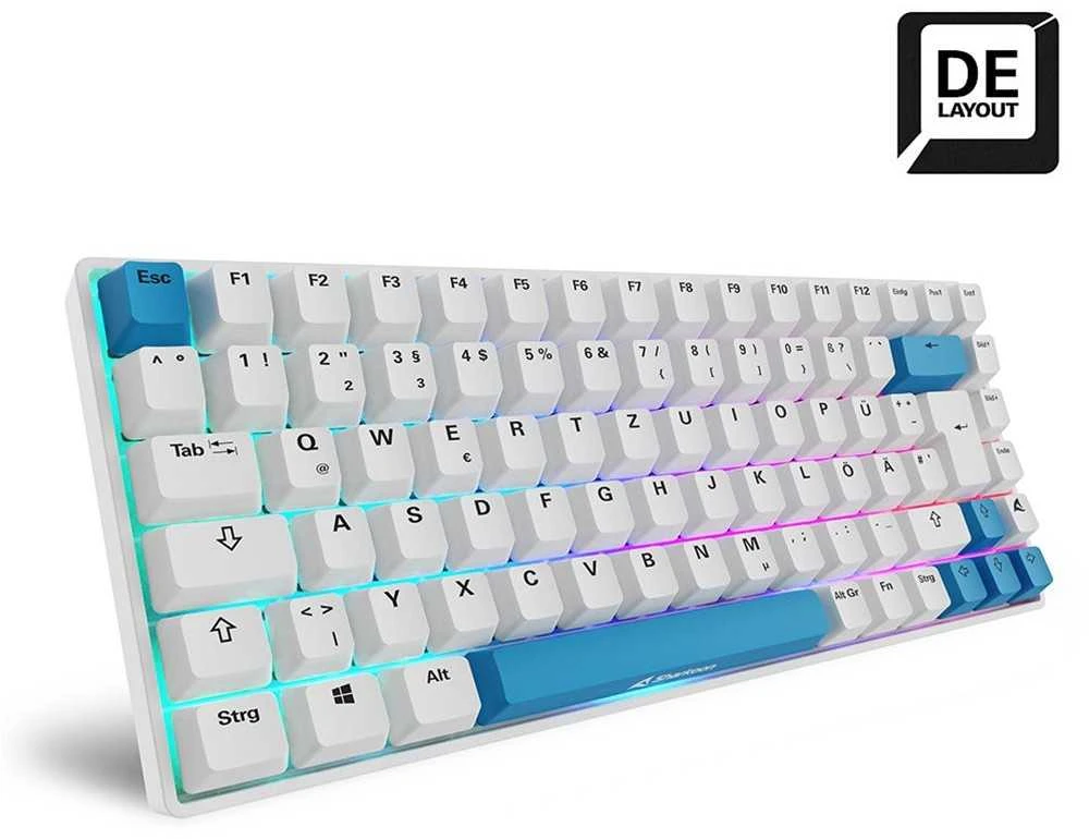 Klaviatūra Sharkoon SKILLER SGK50 S3 PBT Baltas