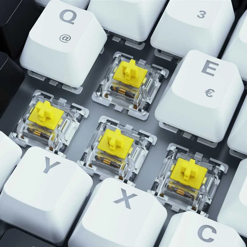 Klaviatūra Sharkoon SKILLER SGK50 S3 WHT/GAT Geltonas