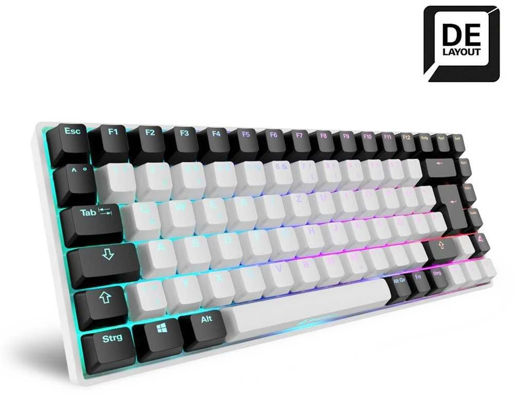 Klaviatūra Sharkoon SKILLER SGK50 S3 WHT/GAT Geltonas