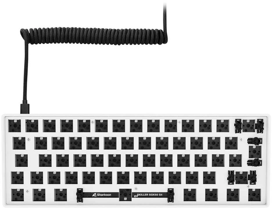 Sharkoon SKILLER SGK50 S4 Barebone, Gaming-klaviatūra - baltas, ISO-išdėstymas