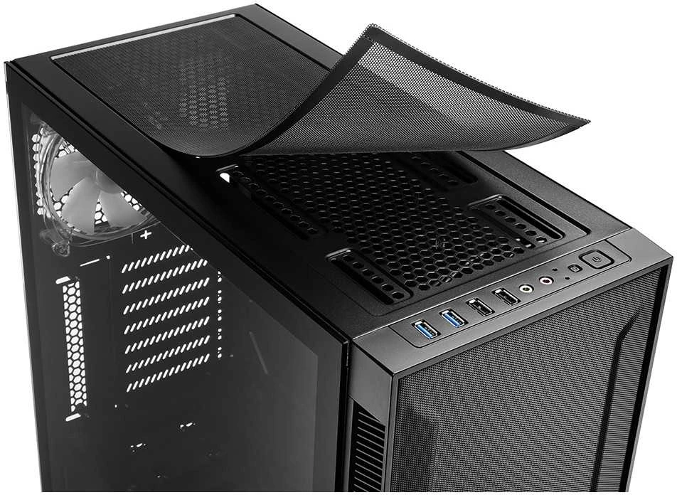 Sharkoon TG6M RGB ATX 1xGlas Juodas