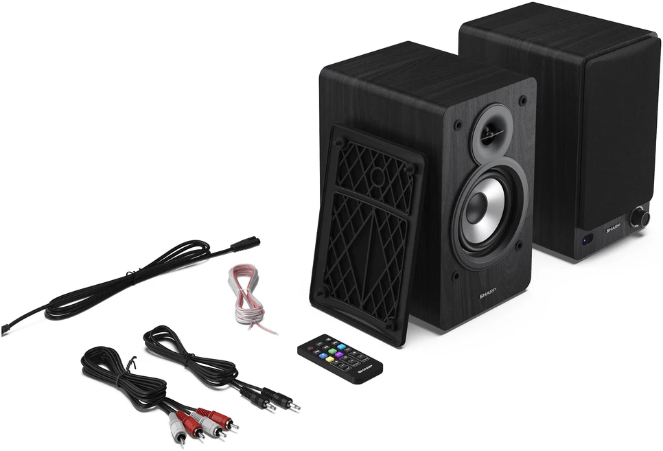Kompiuterio kolonėlės Sharp CP-SS30 Bookshelf Speakers, Juodas | Sharp | Speakers | CP-SS30(BK) Bookshelf | 60 W | Bluetooth | Belaidė jungtis | Juodas