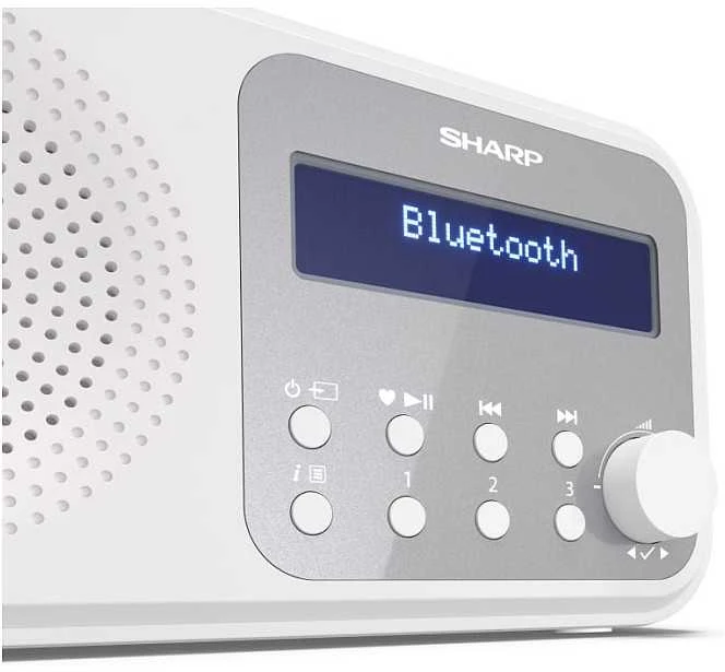 „Sharp DR-P420(WH)“ nešiojamasis skaitmeninis radijas „Tokyo“, FM/DAB/DAB+, „Bluetooth 5.0“, maitinamas per USB arba bateriją, „Snowy Baltas“ | „Sharp“ | Nešiojamasis skaitmeninis radijas „Tokyo“ | DR-P420(WH) | „Bluetooth“ | Baltas