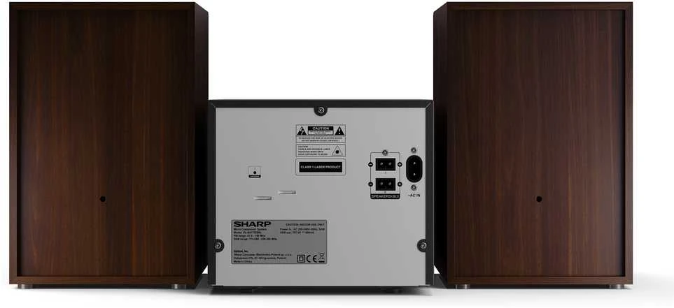 Muzikinis centras Sharp | Hi-Fi Micro System | XL-B517D(BR) | Brown | USB port | AUX in | Bluetooth | CD grotuvas | FM radio | Belaidė jungtis