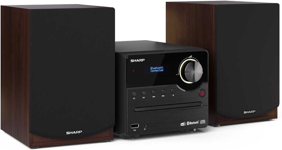 Muzikinis centras Sharp | Hi-Fi Micro System | XL-B517D(BR) | Brown | USB port | AUX in | Bluetooth | CD grotuvas | FM radio | Belaidė jungtis
