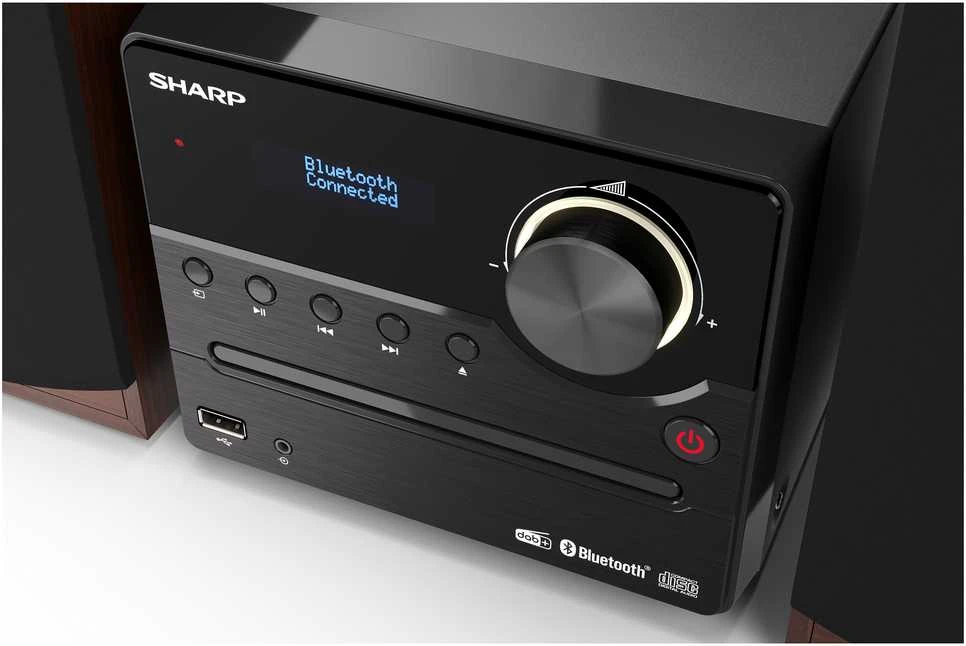 Muzikinis centras Sharp | Hi-Fi Micro System | XL-B517D(BR) | Brown | USB port | AUX in | Bluetooth | CD grotuvas | FM radio | Belaidė jungtis