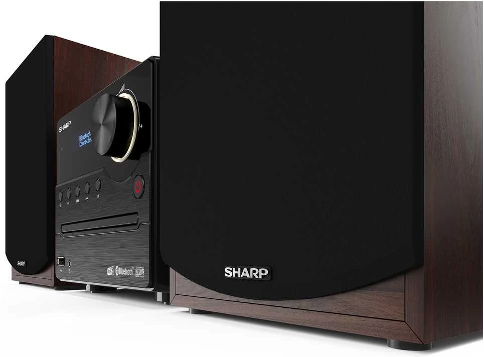 Muzikinis centras Sharp | Hi-Fi Micro System | XL-B517D(BR) | Brown | USB port | AUX in | Bluetooth | CD grotuvas | FM radio | Belaidė jungtis