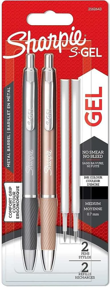Parker Tušinukų rinkinys Sharpie S-GEL METAL (aukso ir sidabro spalvos) + 2 vnt. papildymų - 2162643