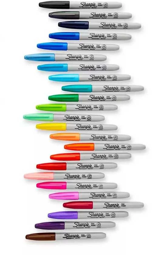 Sharpie Fine Marker permanentinis 0,9mm 12 vnt Juodas