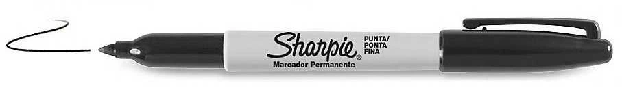 Sharpie Fine Marker permanentinis 0,9mm 12 vnt Juodas