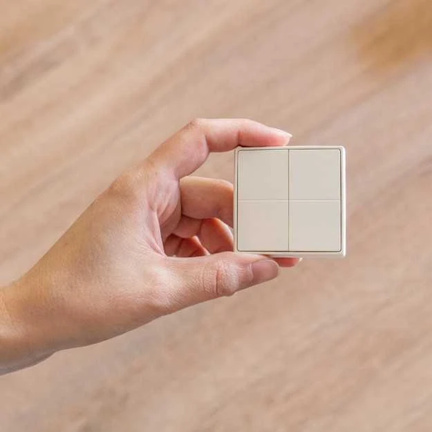 Shelly Group Išmanusis keturių mygtukų Bluetooth jungiklis Shelly BLU Wall Switch 4 (Stand alone)
