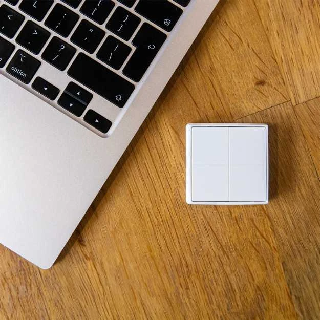 Shelly Group Išmanusis keturių mygtukų Bluetooth jungiklis Shelly BLU Wall Switch 4 (Stand alone)