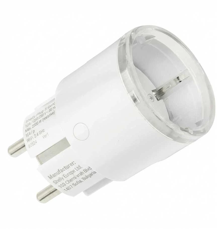 Shelly Plug PM Gen3 išmanusis 16A kištukas, baltas