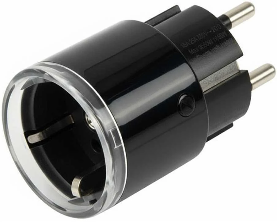 Shelly Plug PM Gen3 išmanusis 16A kištukas, juodas